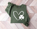 Shamrock Heart Sweatshirt, Shamrock Sweatshirt, St. Patrick's Day Sweater, St. Patrick's Day Sweatshirt, Shenanigans...