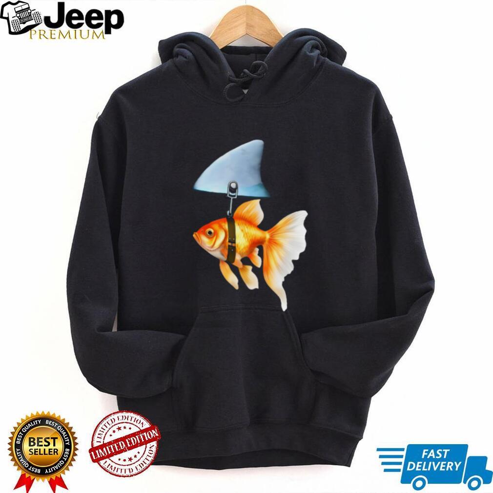 Shark Fin Goldfish Funny Graphic T Shirt Ambition Design