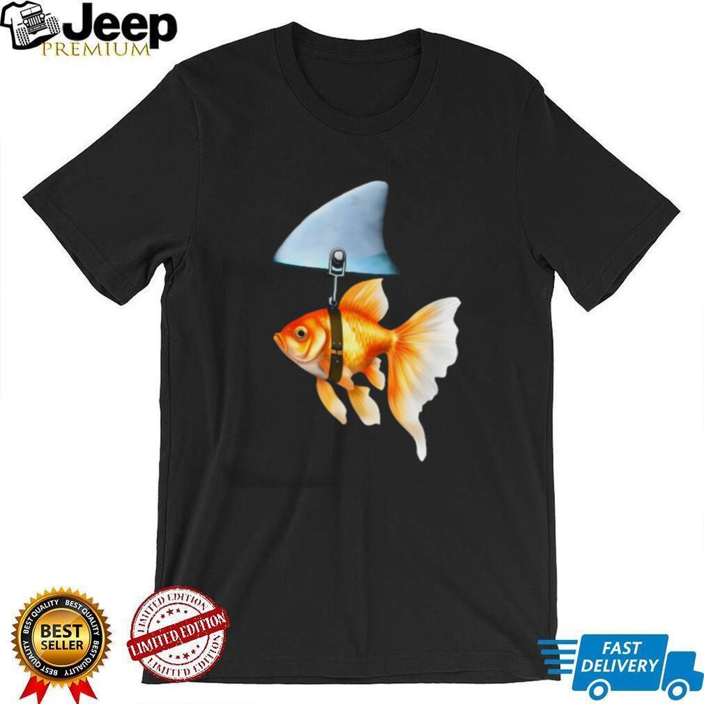 Shark Fin Goldfish Funny Graphic T Shirt Ambition Design