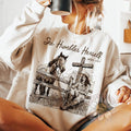 She Humbles Herself Sweatshirt, Peter 5:6-1, Retro Cowgirl Hoodie, Faith Womenswear Sweater, Christian Country Shirt,...