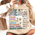 She is Mom Shirt, Flower Mom , Blessed Mom ,Mother's Day Tee,  Retro Mama Quotes Hoodie, Sweatshirt | CiraTrend.com