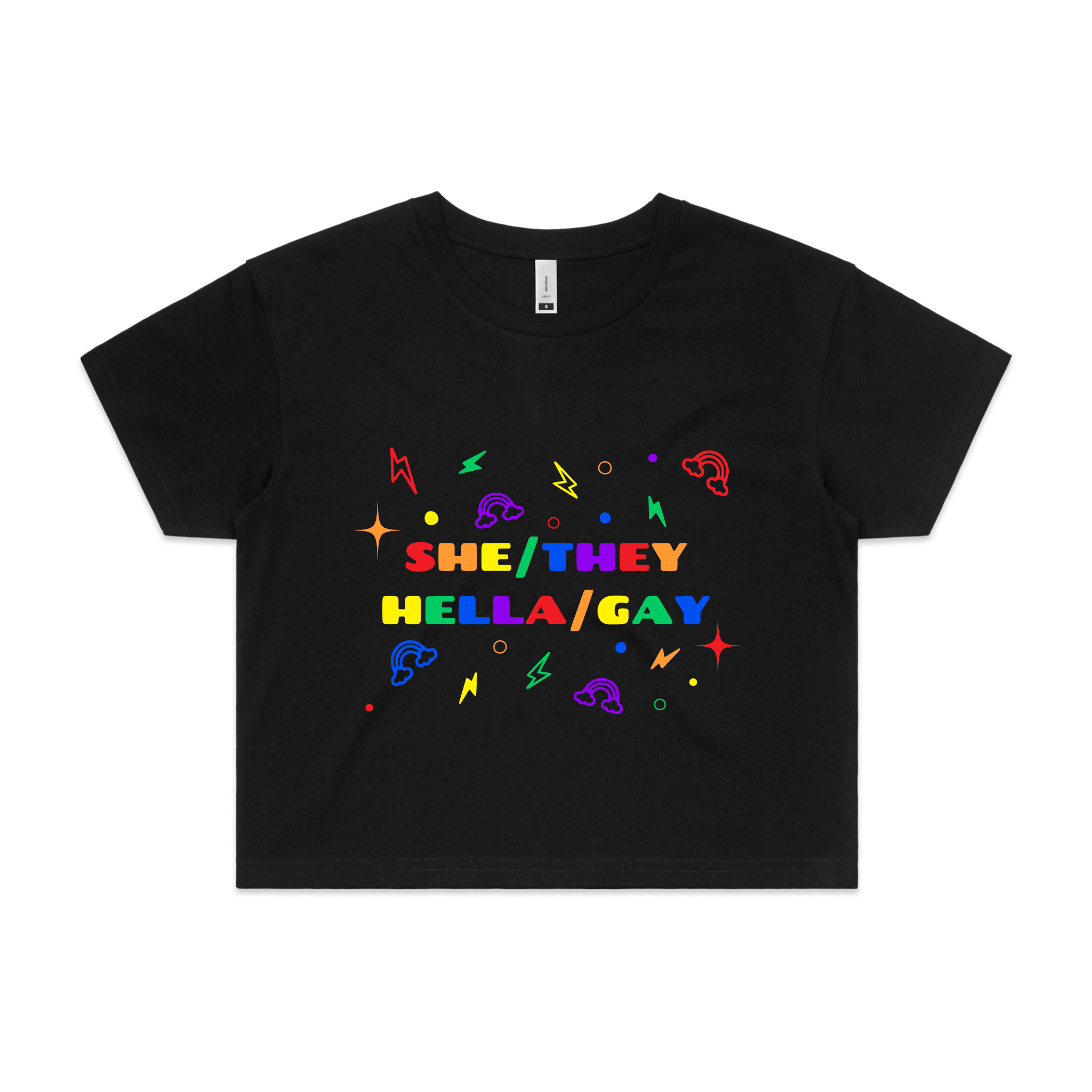 She/They Hella/Gay Tee Hoodie, Sweatshirt | CiraTrend.com (Image 3)