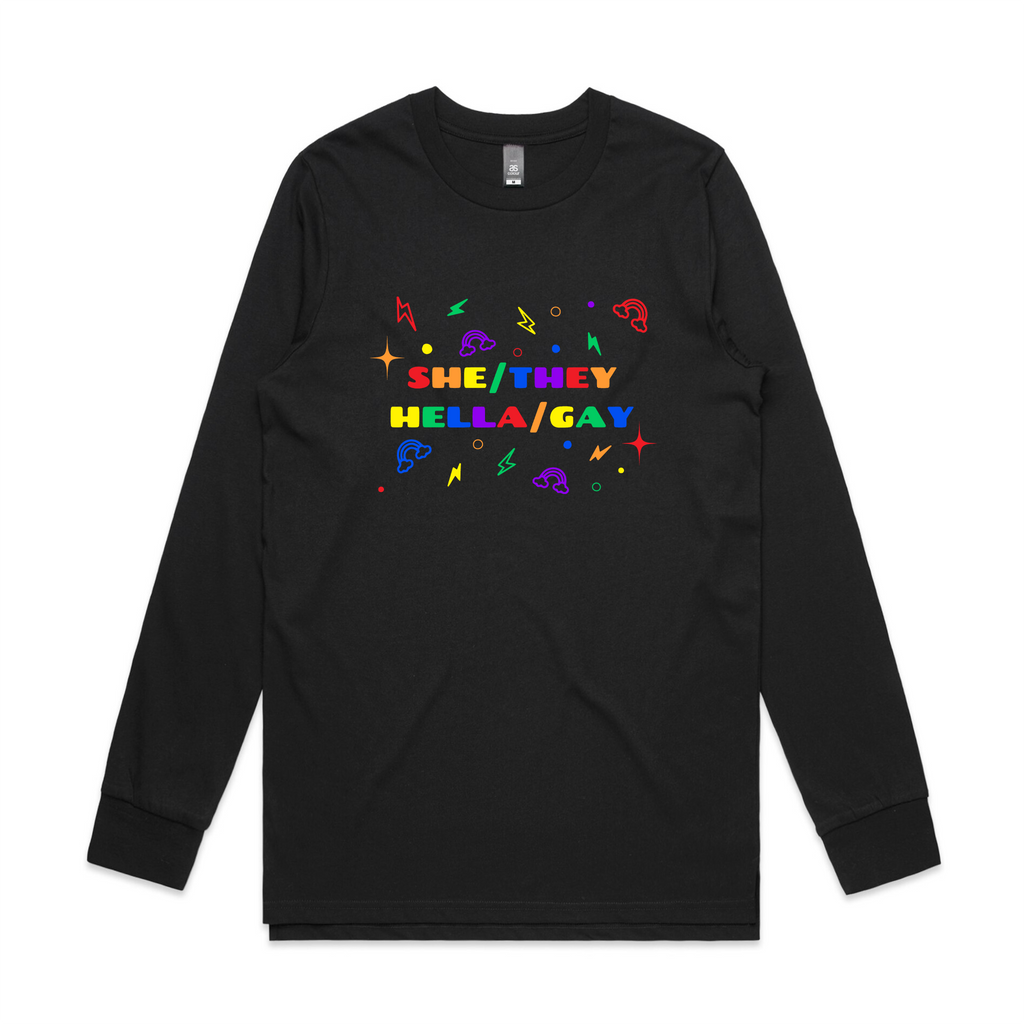 She/They Hella/Gay Tee Hoodie, Sweatshirt | CiraTrend.com (Image 4)