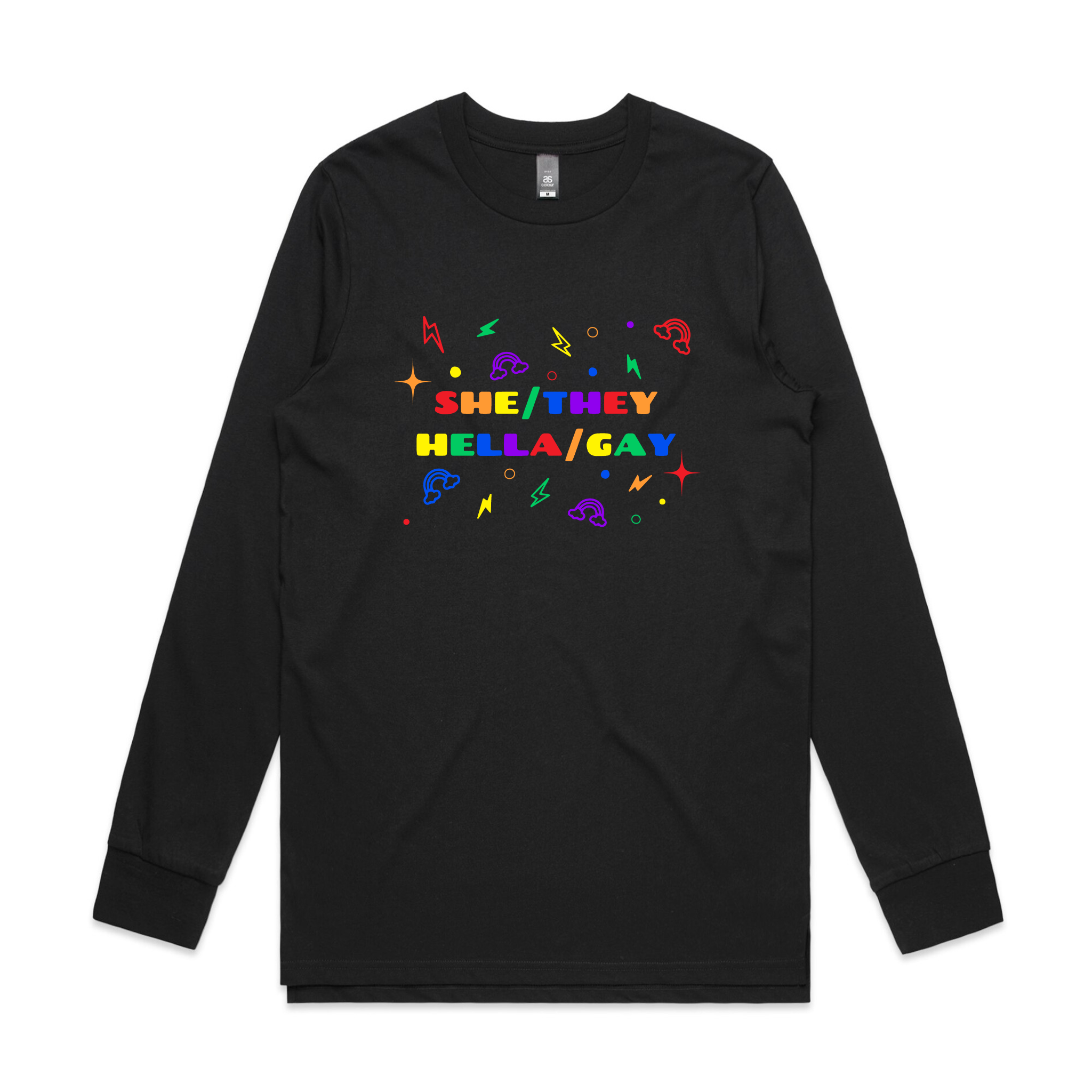 She/They Hella/Gay Tee Hoodie, Sweatshirt | CiraTrend.com (Image 4)