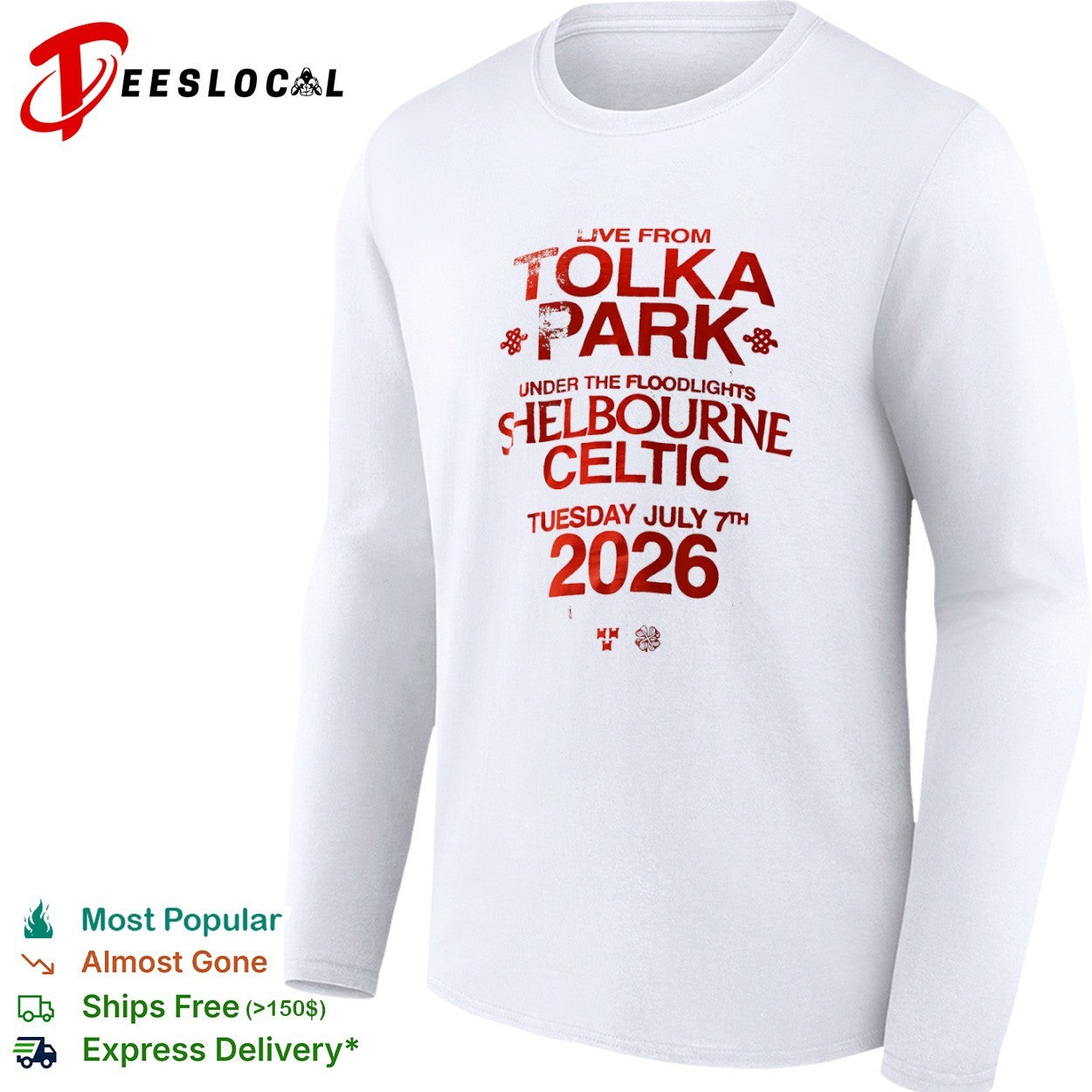 Shelbourne Celtic live from Tolka Park 2026 soccer shirt
