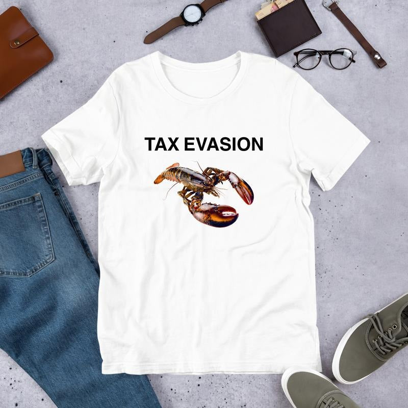 Tax Evasion Lobster Unisex T-Shirt Y2K Funny Meme Shirt / Ironic Shirt / Weirdcore Clothing / Shirt Joke Gift  T-shirt,...