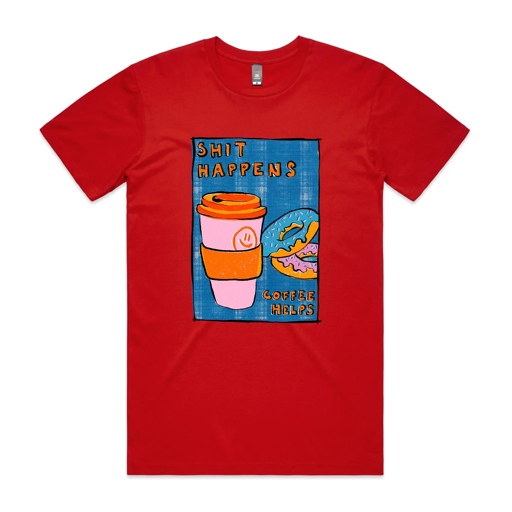 Shit Happens, Coffee Helps Tee Hoodie, Sweatshirt | CiraTrend.com (Image 1)