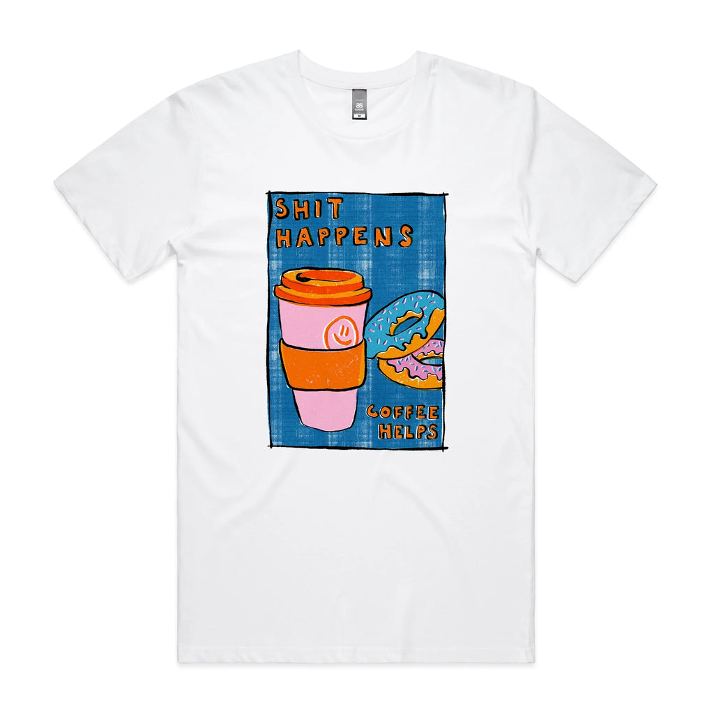 Shit Happens, Coffee Helps Tee Hoodie, Sweatshirt | CiraTrend.com (Image 2)