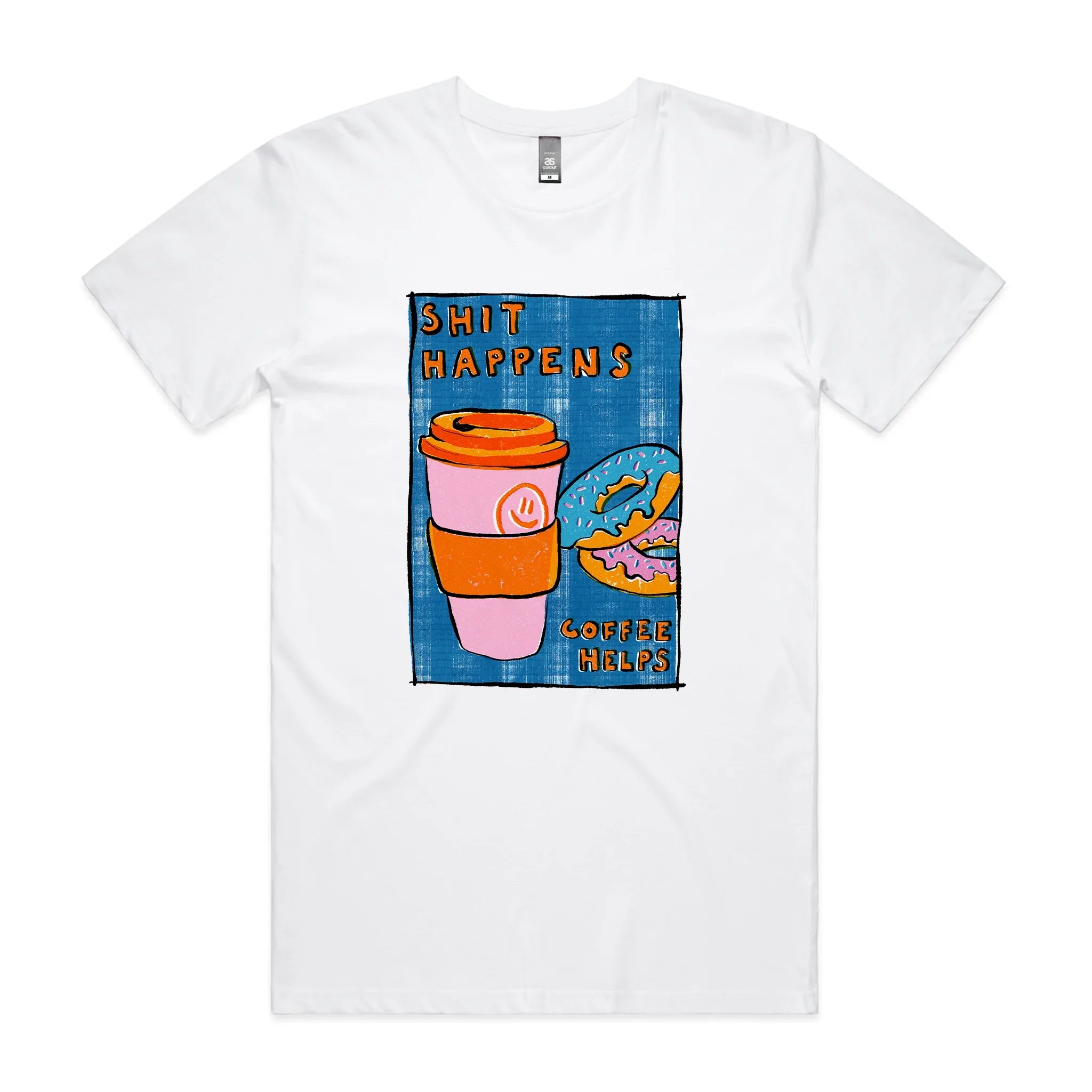 Shit Happens, Coffee Helps Tee Hoodie, Sweatshirt | CiraTrend.com (Image 2)