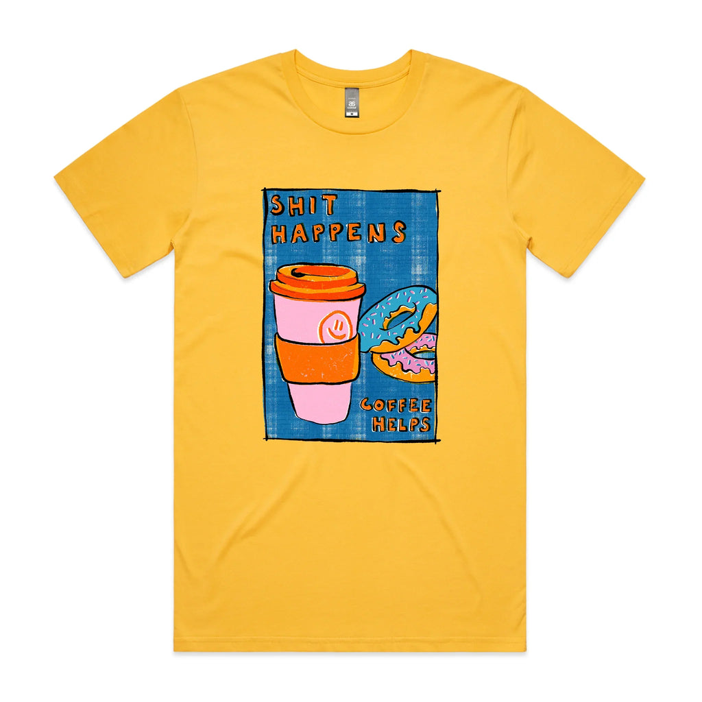 Shit Happens, Coffee Helps Tee Hoodie, Sweatshirt | CiraTrend.com (Image 4)
