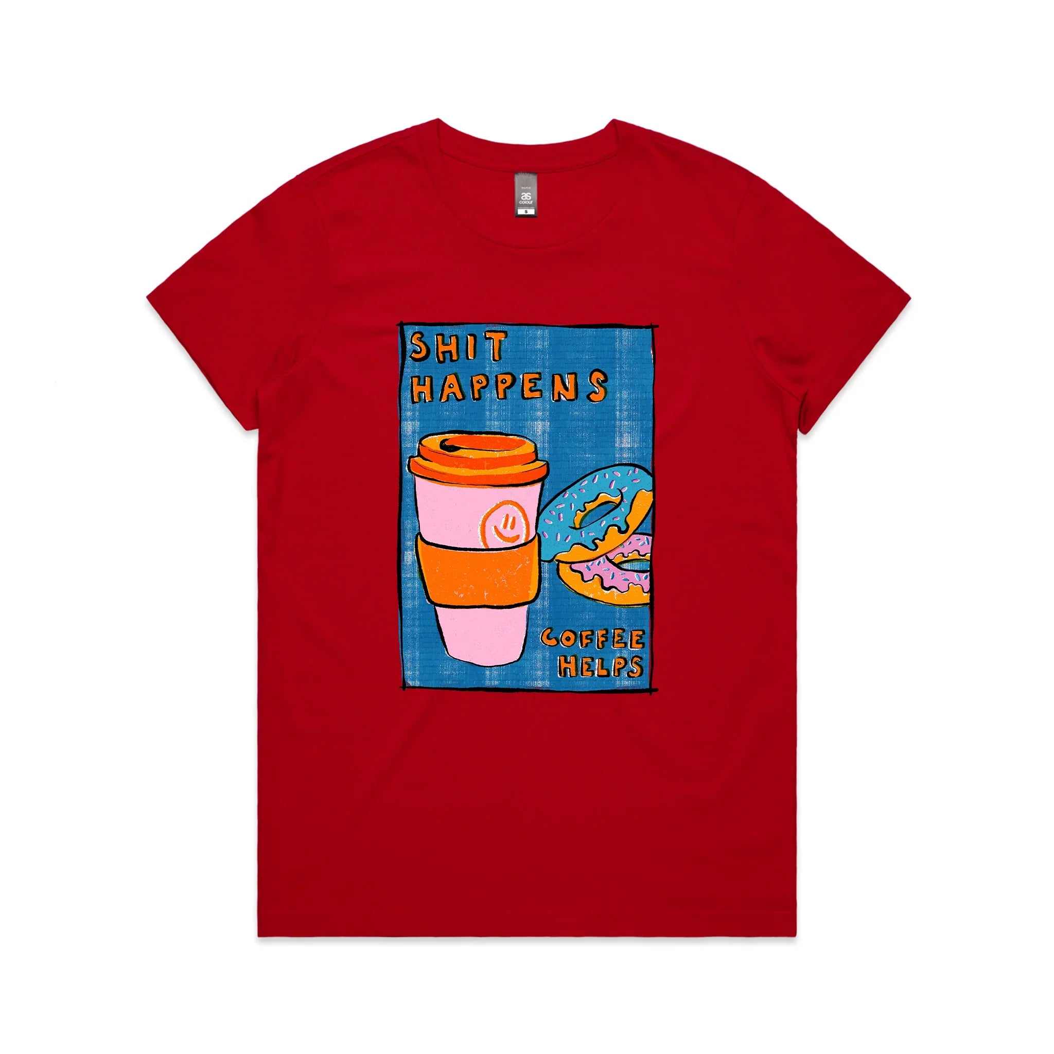 Shit Happens, Coffee Helps Tee Hoodie, Sweatshirt | CiraTrend.com (Image 5)