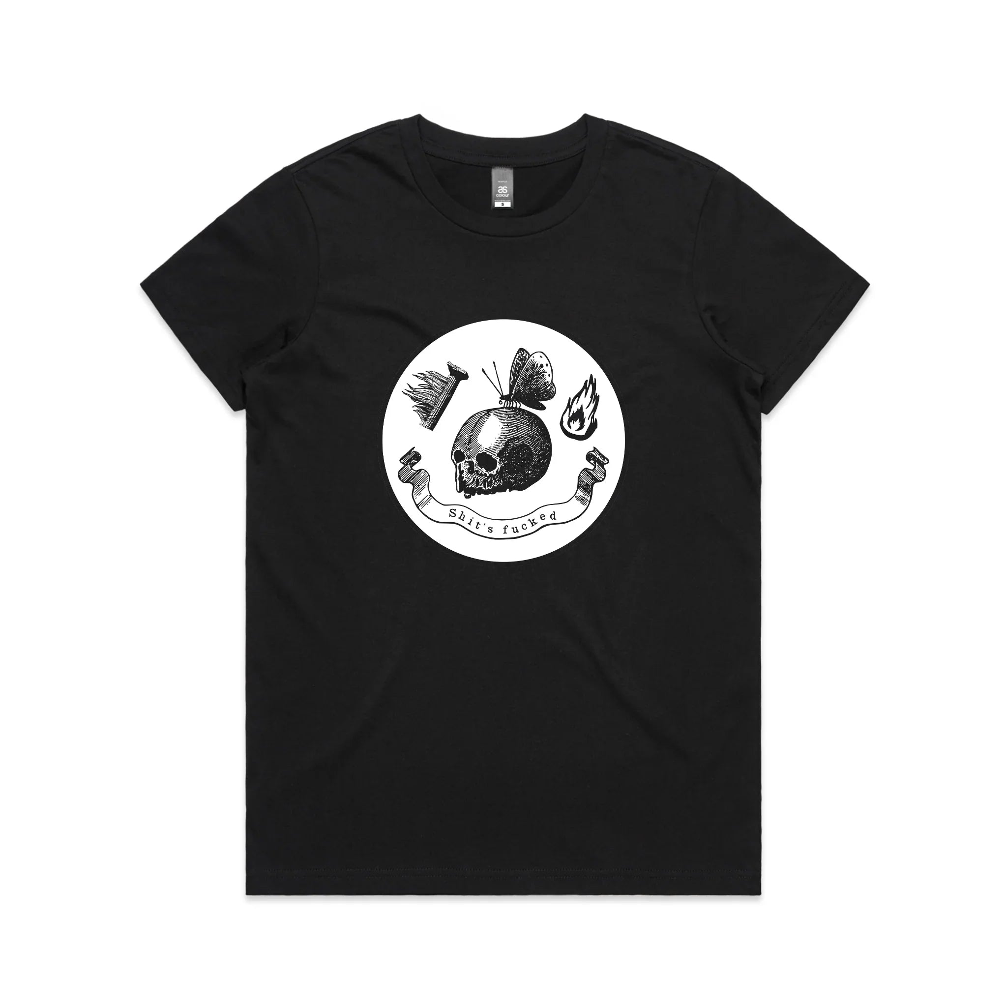Shit's Fucked Skull Tee Hoodie, Sweatshirt | CiraTrend.com (Image 5)
