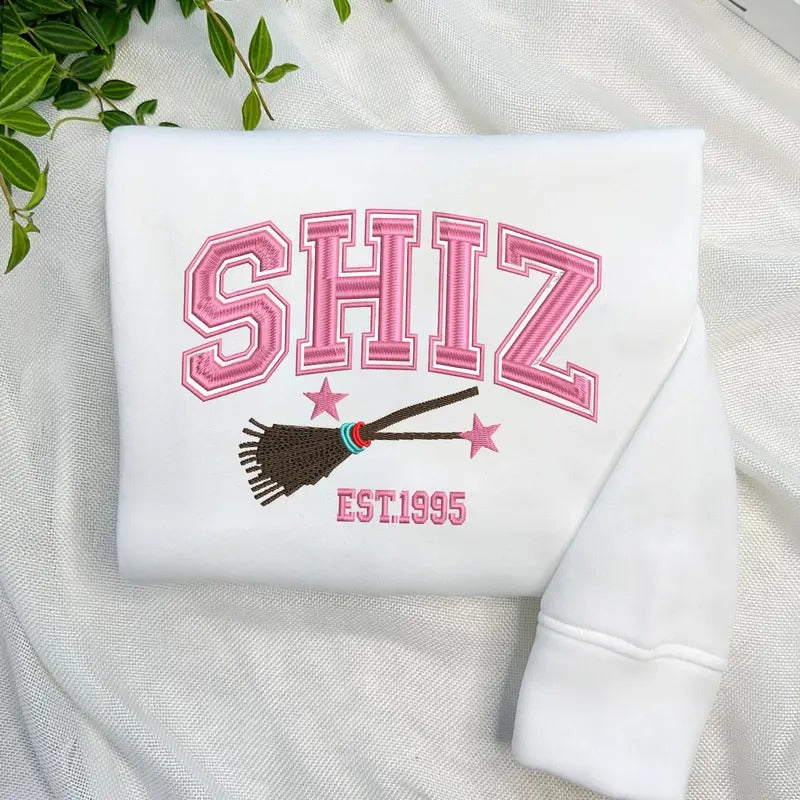 Shiz Sweatshirt Hoodie Embroidered Wickeds Movie, Wizard Shiz University Shirt, Defying Gravitiy Shirt, Wickeds Merch...