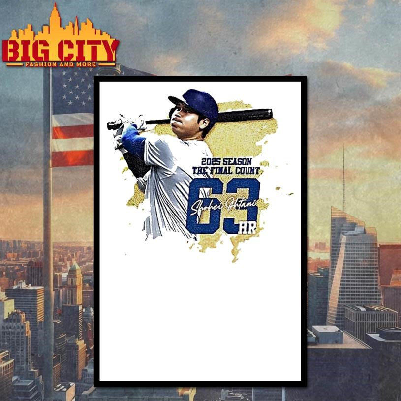 Shohei Ohtani Los Angeles Dodgers Mvp Baseball 2025 Season The Final Count 63 Hr Shirt