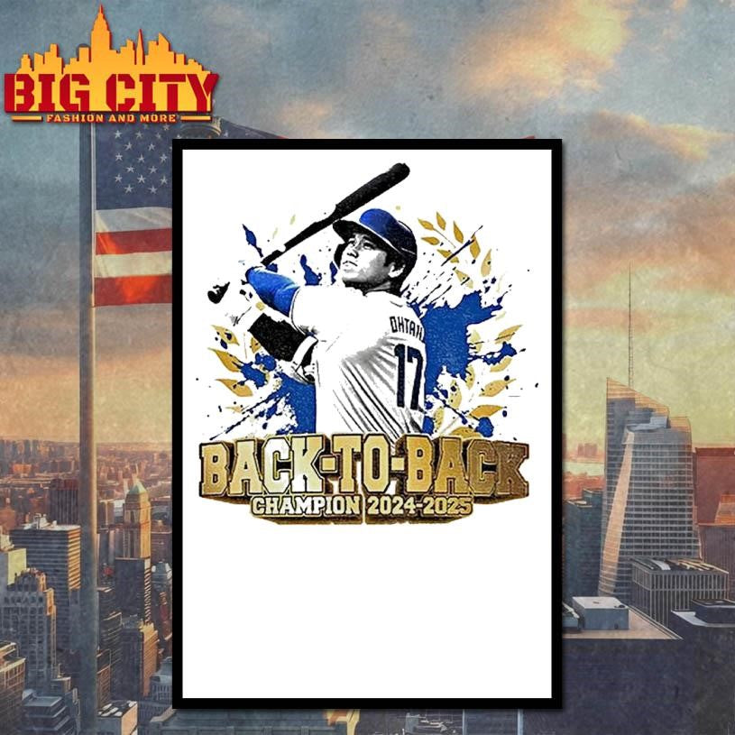 Shohei Ohtani Los Angeles Dodgers Mvp Baseball World Series Back To Back 2024 2025 Shirt