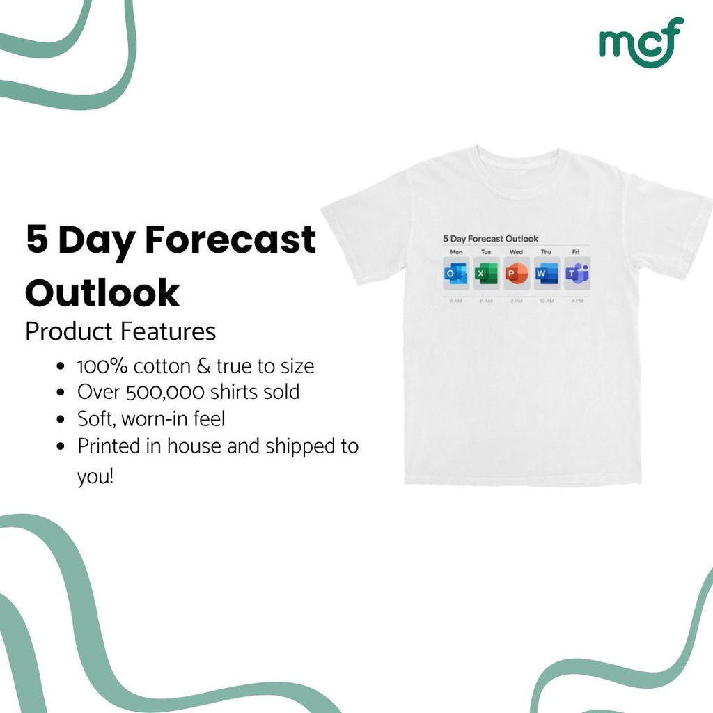 5 Day Forecast Outlook T Shirt