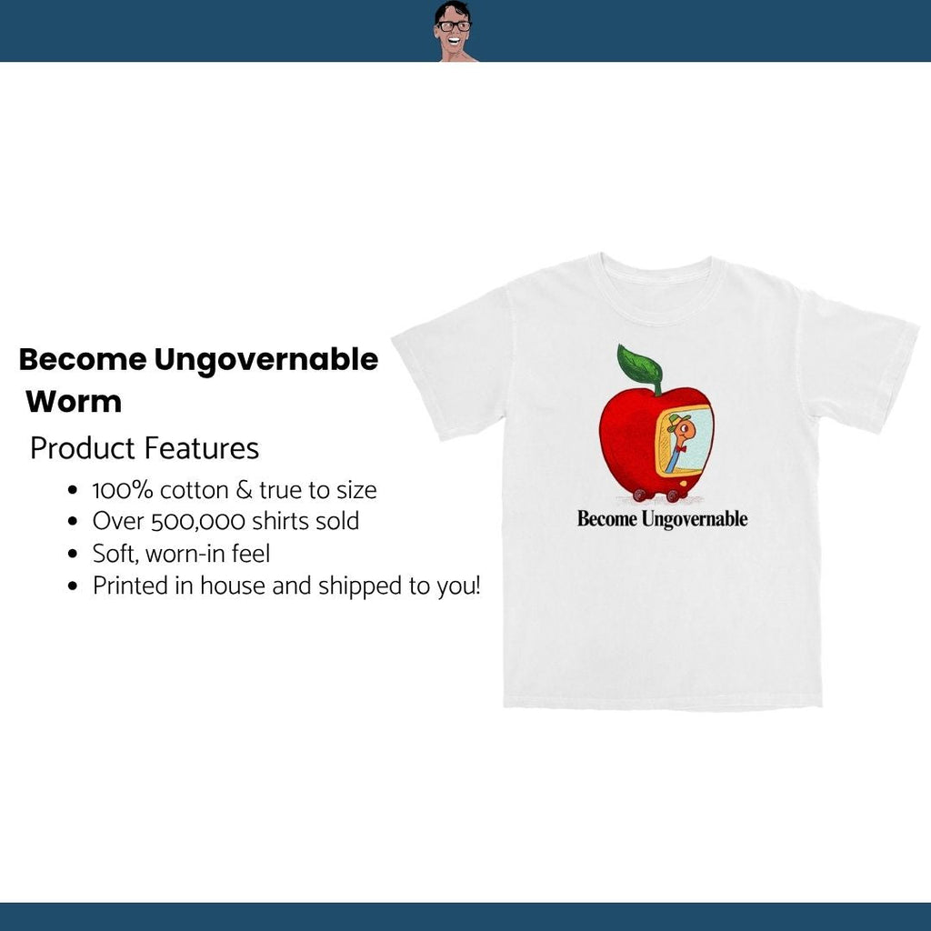 Become Ungovernable Worm T Shirt Hoodie, Sweatshirt | CiraTrend.com (Image 3)