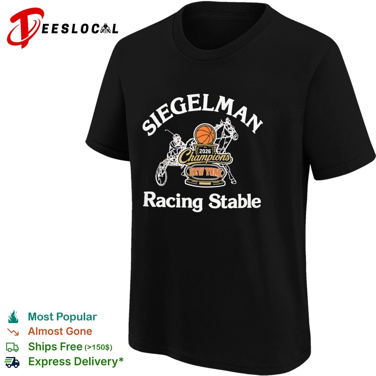 Siegelman Racing Stable 2026 champions New York harness racing shirt