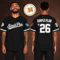 Simple Plan Lasvegas USA Bigger Than You Think Tour Merch Number 26 Two Sided Baseball Jersey