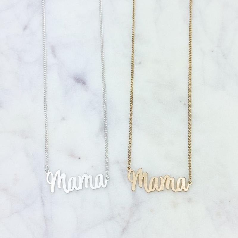 Simple Script Mama Necklace T-Shirts, Hoodie, Sweatshirt | CiraTrend.com