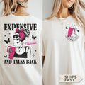 Skeleton Mom Expensive Difficult And Talks Back Unisex Garment-dyed T-shirt Halloween Mom Shirt Skull Mom Tumbler Mom...