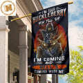 Skeleton Skull Grumpy I’m Your Huckleberry Flag With Tombstone Quote Decor Flag 2 Sides Garden House Flag