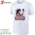Skeleton Statue of Liberty holding torch made great by immigrants shirt