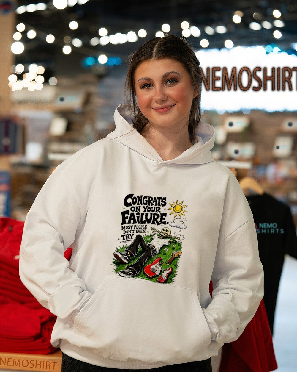 Skeleton congrats on your failure most people don’t even try shirt