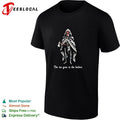 Skeleton reaper holding axe the tea goes in the harbor shirt