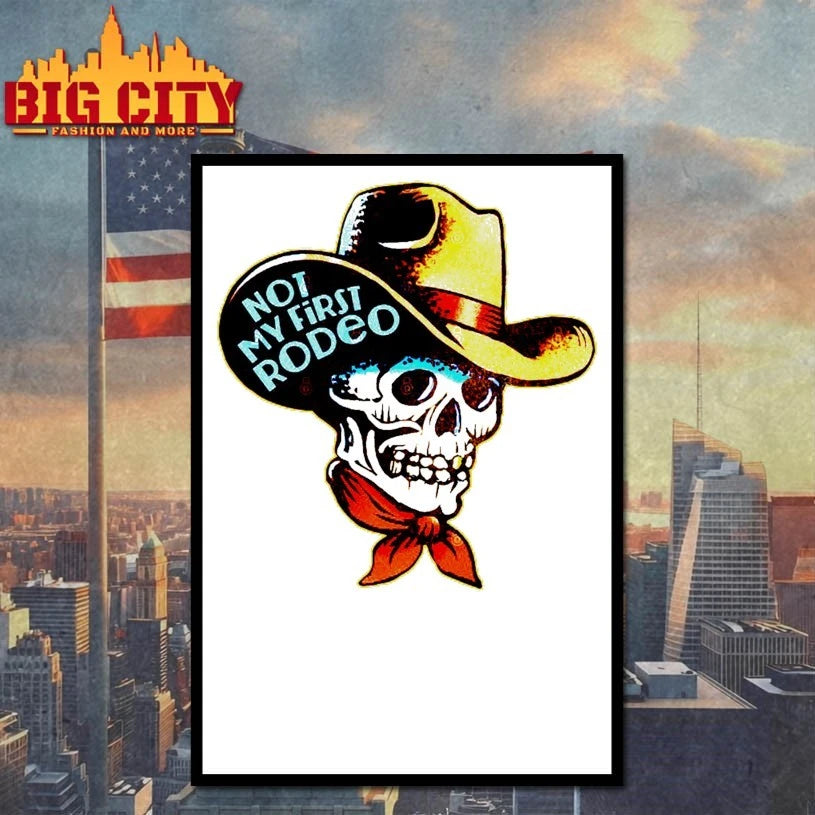Skull cowboy Not My First Rodeo shirt