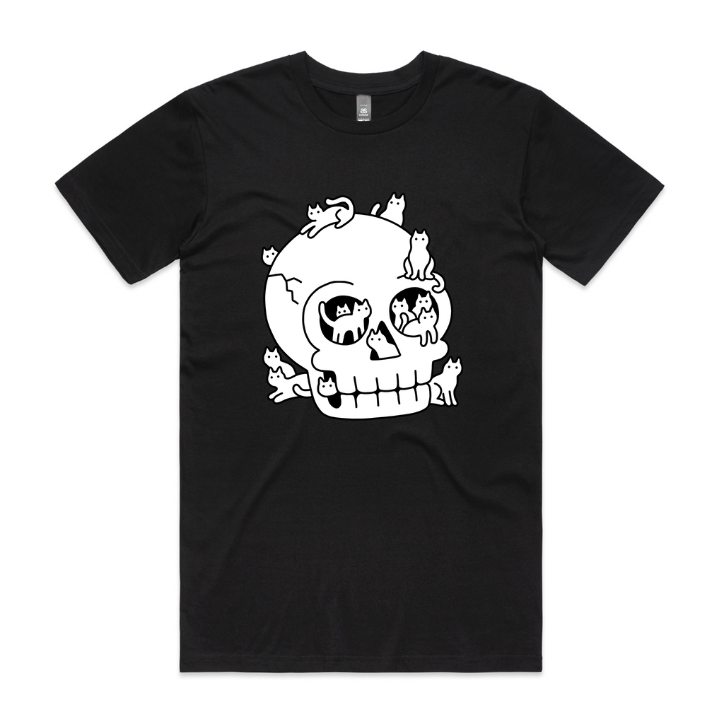 Skull With Cats Tee Hoodie, Sweatshirt | CiraTrend.com (Image 1)