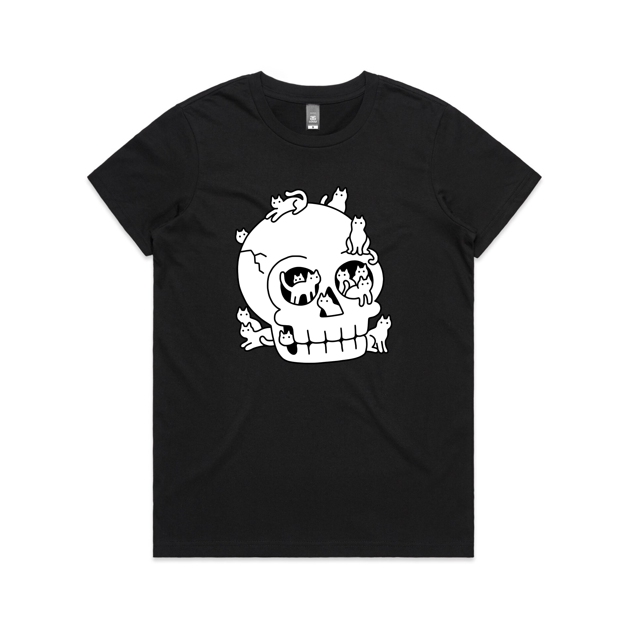 Skull With Cats Tee Hoodie, Sweatshirt | CiraTrend.com (Image 2)