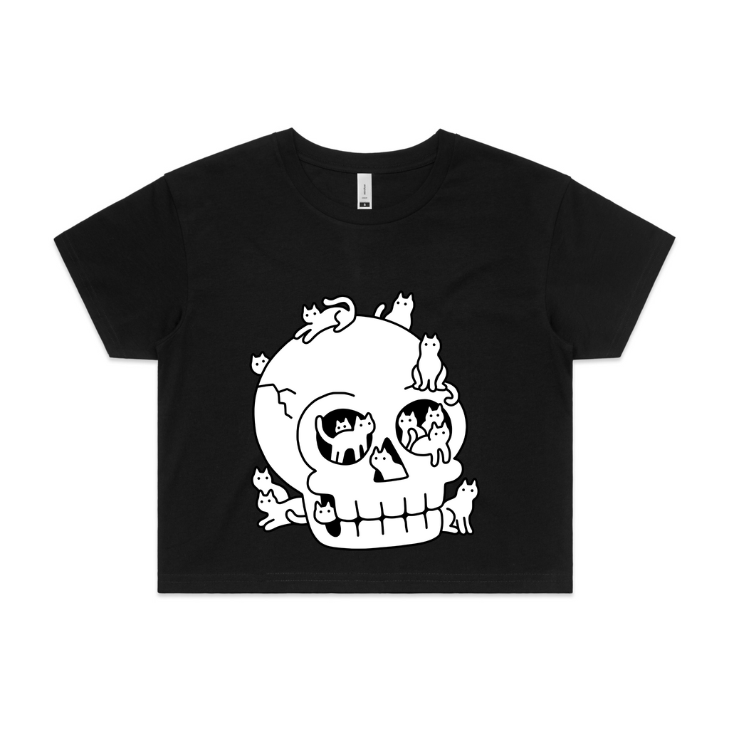 Skull With Cats Tee Hoodie, Sweatshirt | CiraTrend.com (Image 3)