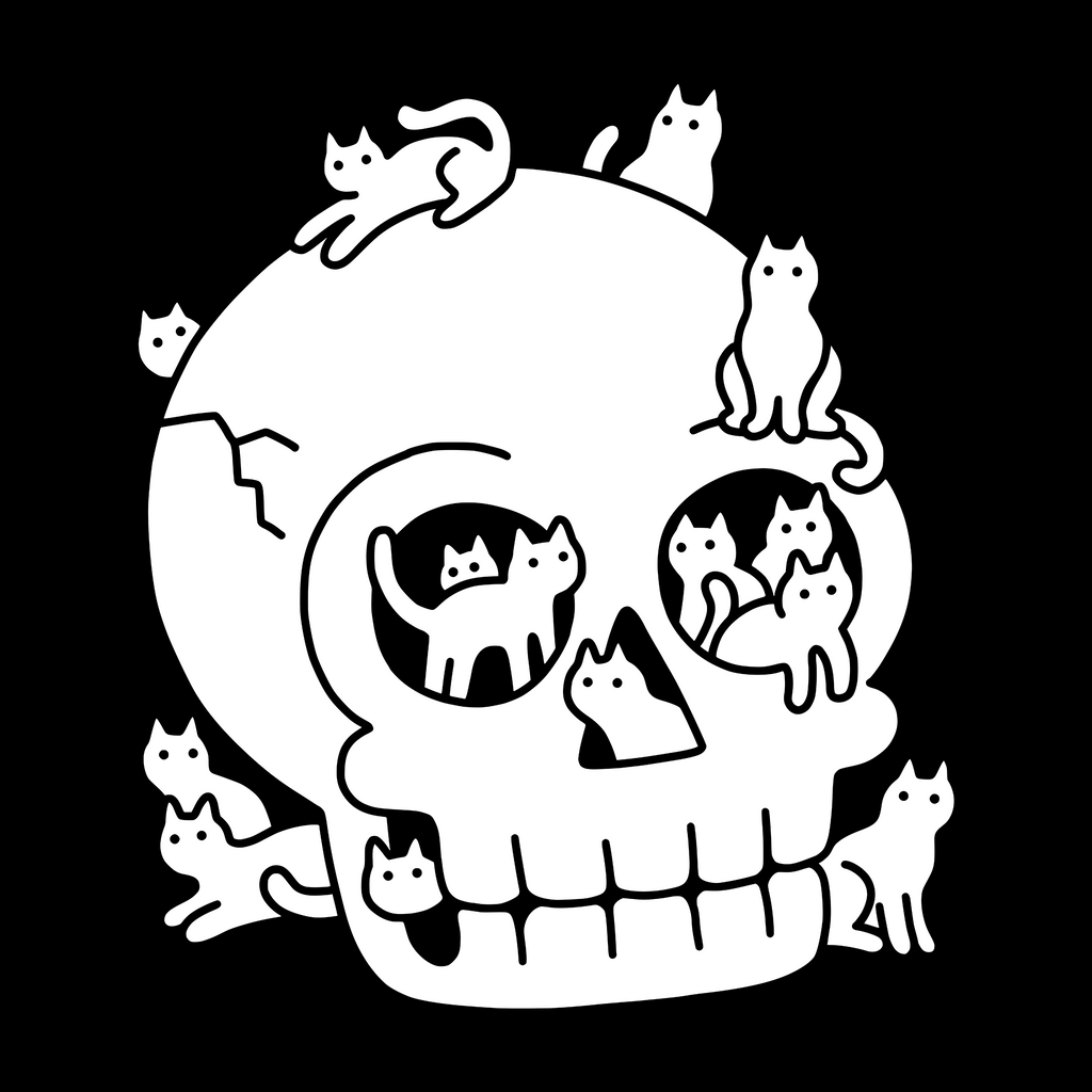 Skull With Cats Tee Hoodie, Sweatshirt | CiraTrend.com (Image 5)