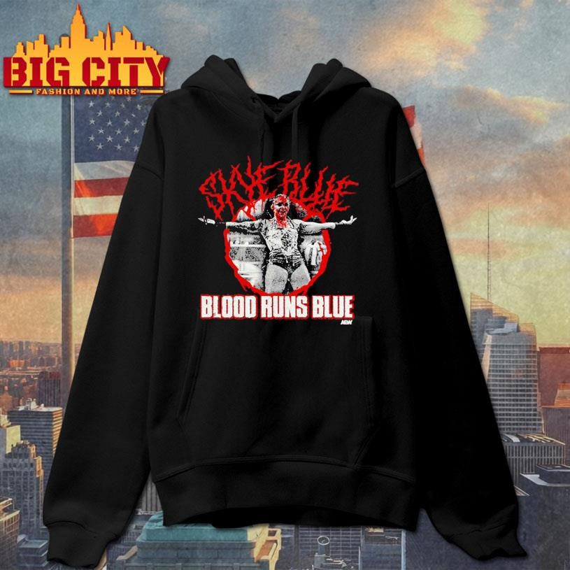 Skye Blue Blood Runs Blue Comfort Colors Shirt