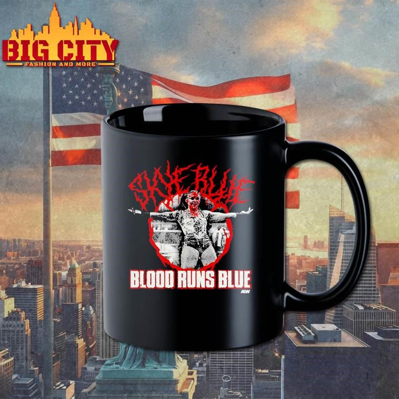 Skye Blue Blood Runs Blue Comfort Colors Shirt