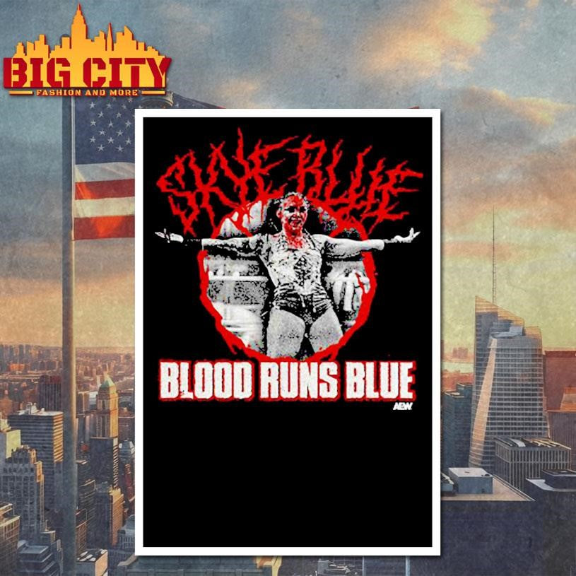 Skye Blue Blood Runs Blue Comfort Colors Shirt
