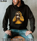 Sloth in Yellow Hoodie Drinking Coffee Slow Morning T Shirt