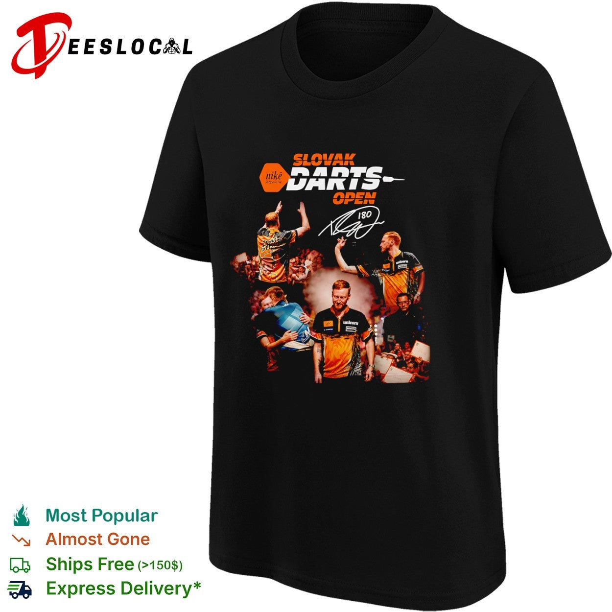 Slovak Darts Open 180 darts player shirt