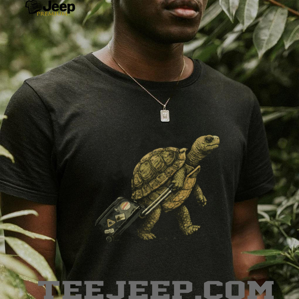 Slow Traveler Turtle Luggage Suitcase Illustration T Shirt
