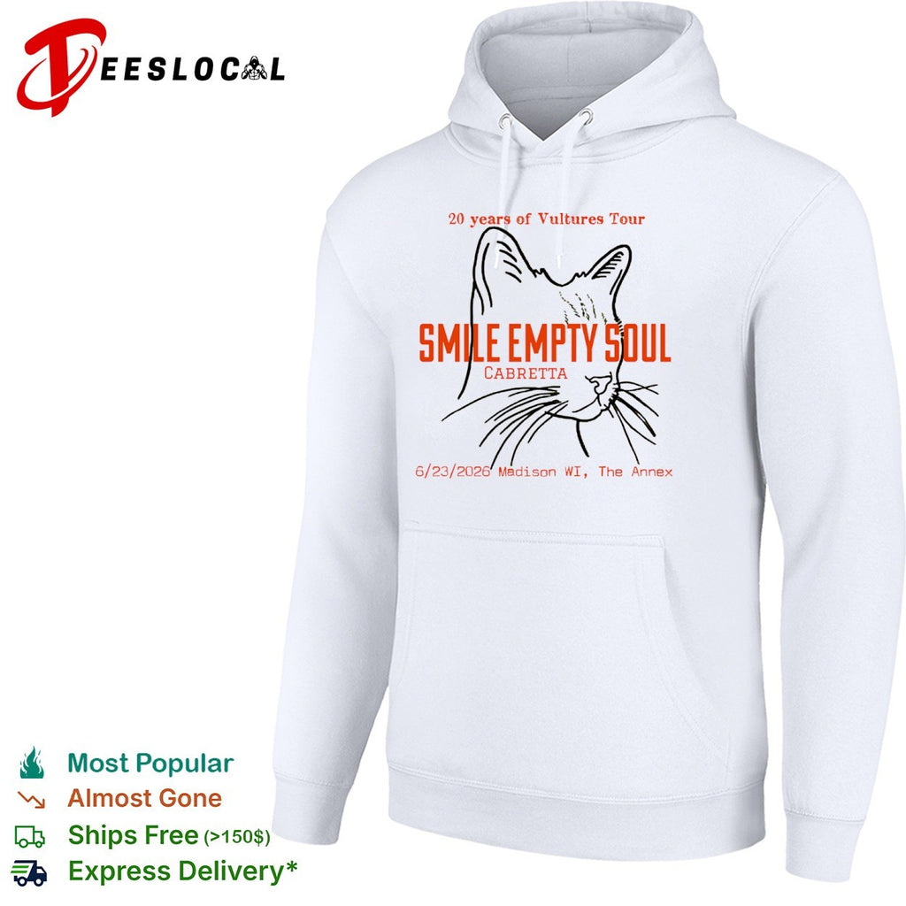 Smile Empty Soul Cabretta 20 years of Vultures Tour Madison WI The Annex shirt