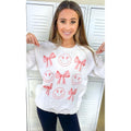 Smiley Bow Graphic Sweatshirt T-Shirts, Hoodie | CiraTrend.com