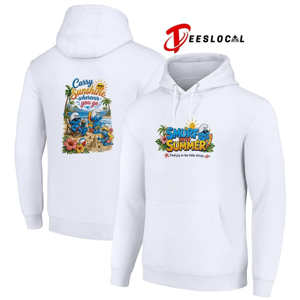 Smurf into summer find joy in the little things carry sunshine wherever you go shirt