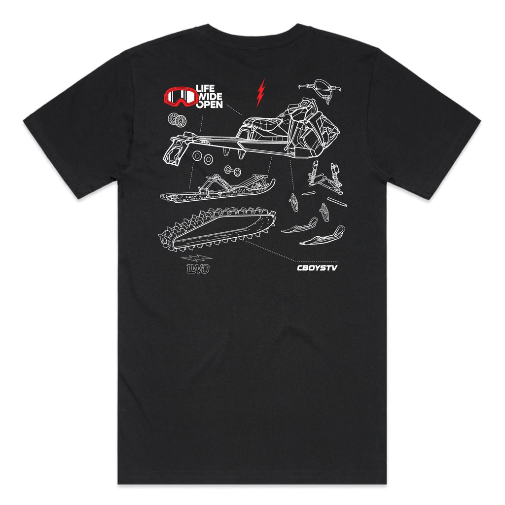 Snowmobile Blowup Tee Hoodie, Sweatshirt | CiraTrend.com (Image 1)