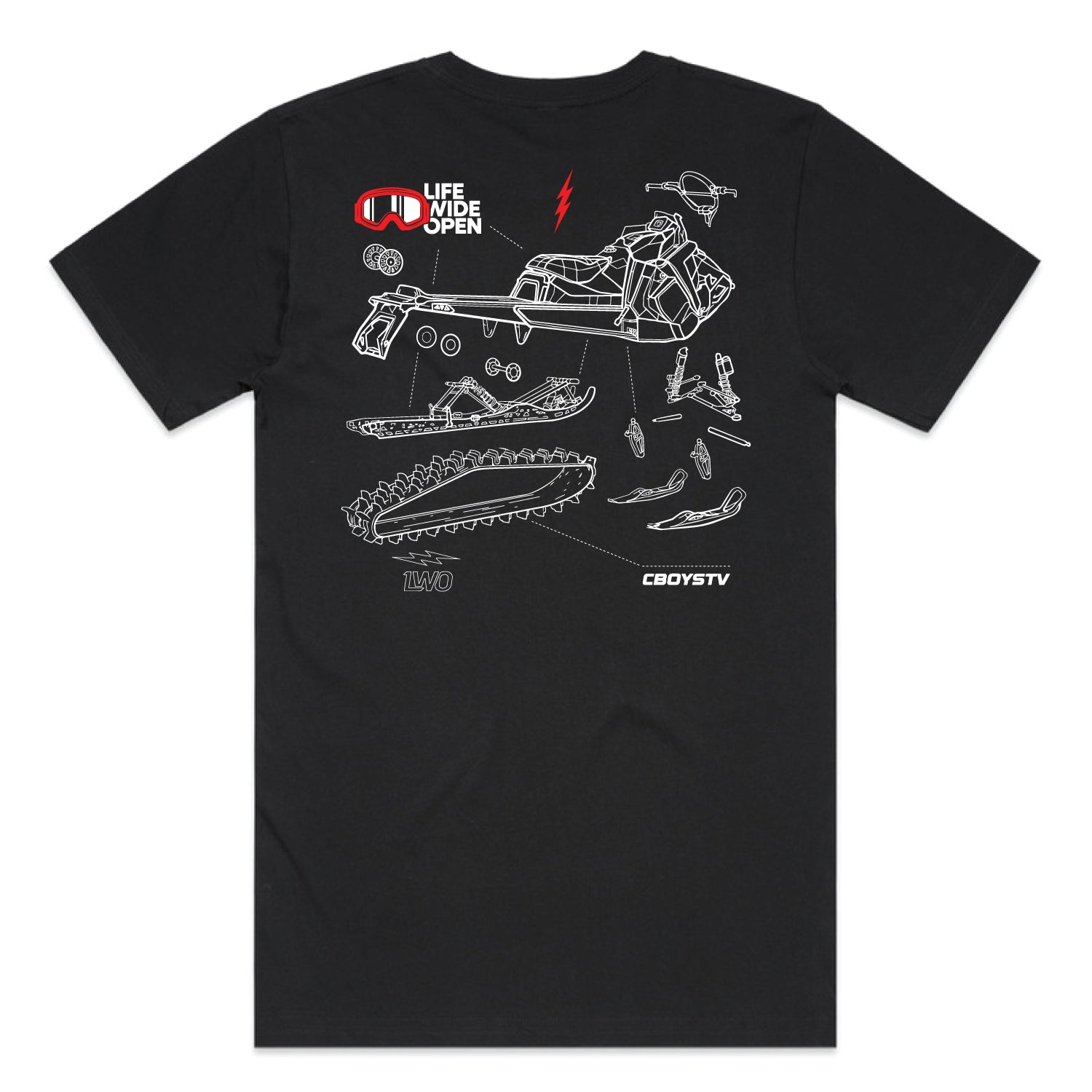 Snowmobile Blowup Tee Hoodie, Sweatshirt | CiraTrend.com (Image 1)