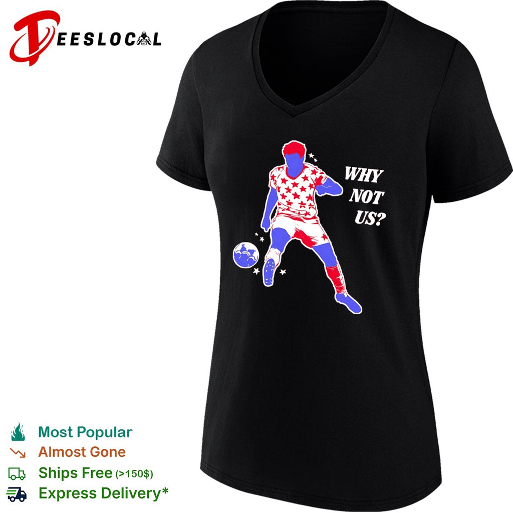 Soccer player star pattern why not us shirt