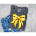 Softball Bow t shirt |  comfort colors shirt | softball season t shirt Hoodie, Sweatshirt | CiraTrend.com