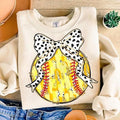 Softball Coquette , Game Day Bow Mama , Softball Mom , Brushstroke Softball Sweatshirt Crewneck Classic T-Shirts, Hoodie