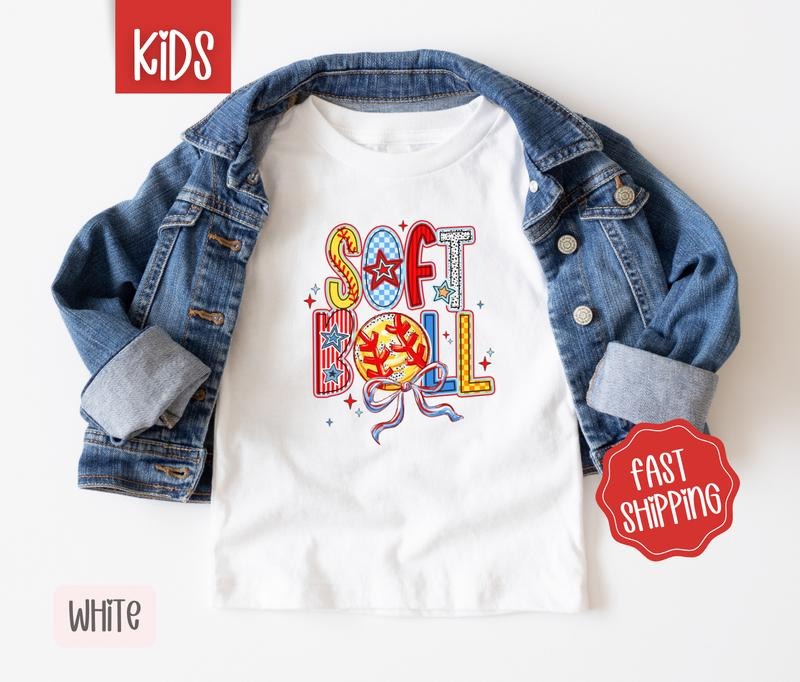 Softball Kid Shirt, Children's Softball Tee, Sports Youth Shirt, Youth Softball Tee Hoodie, Sweatshirt | CiraTrend.com