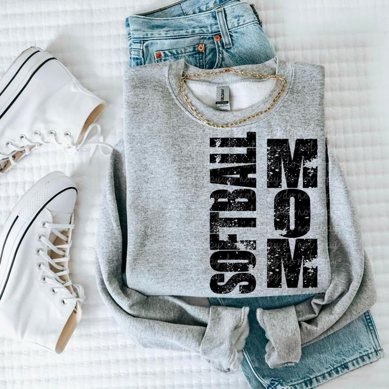 Softball Mom Bow DTF Transfers - THIS IS NOT A SHIRT Hoodie, Sweatshirt | CiraTrend.com